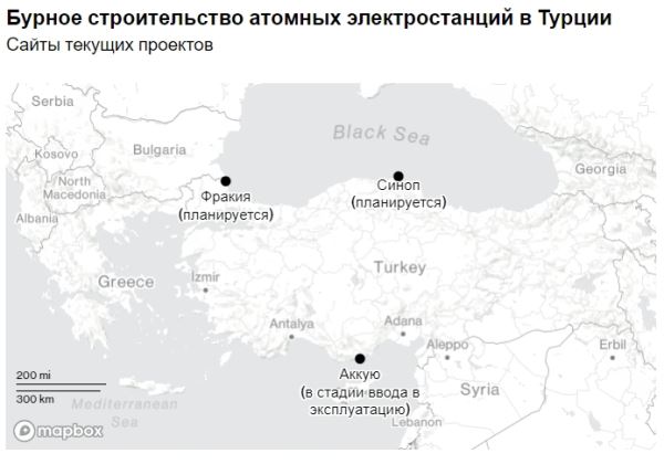 Россия лидирует в борьбе за строительство следующей атомной электростанции в Турции
